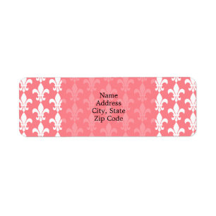 Blush Pink and White Fleur de Lis Pattern