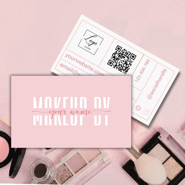 Blush Pink And white Minimal Business Card (Creator Uploaded)