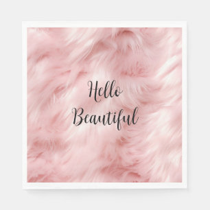 Blush Pink Animal Fur Napkin