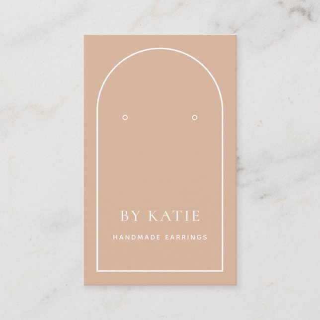 Blush Pink Arch Business Earring Display Card (Front)