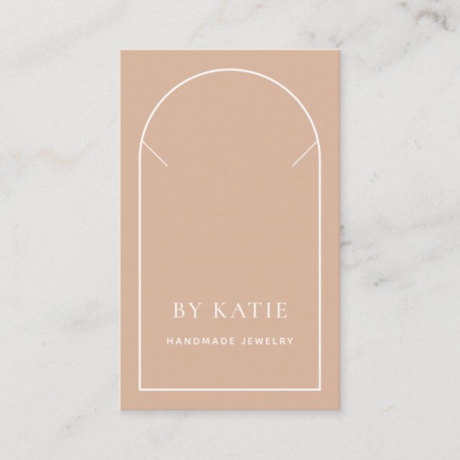 Blush Pink Arch Business Necklace Display Card (Front)
