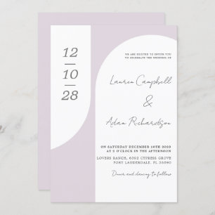Blush Pink Arch & Calligraphy Wedding Invitation