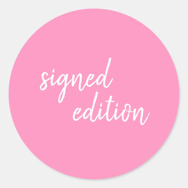 Blush Pink Author Signed Copy Round Seal Design (Front)