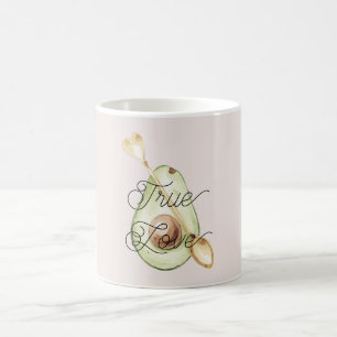 Blush Pink Avocado Heart Spoon Coffee Mug
