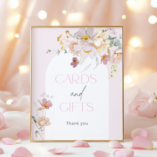 Blush Pink Baby in Bloom Cards and Gifts Poster