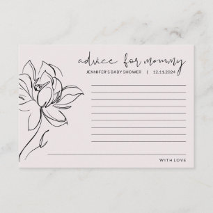 Blush Pink Baby Shower Flower Advice for Mother Card