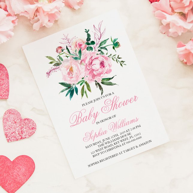 Blush Pink Baby Shower Invitation (Creator Uploaded)