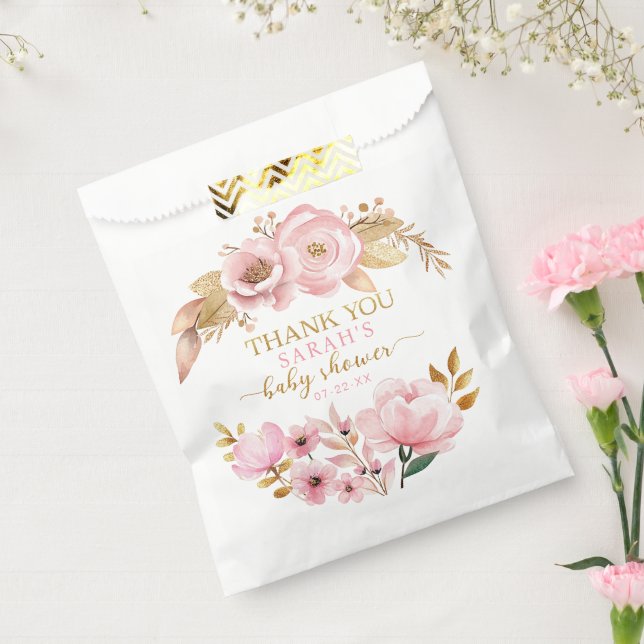 Blush Pink Baby Shower Thank You Favour Bag (Sealed)