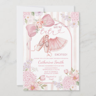 Blush Pink Ballerina Tutu Coquette Baby Shower Invitation