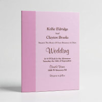 Blush Pink Bar Wedding Invitation