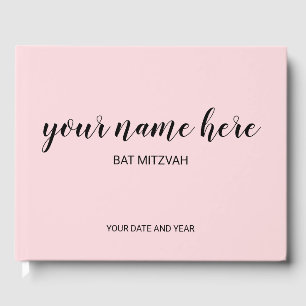 Blush Pink Bat Mitzvah Guestbook