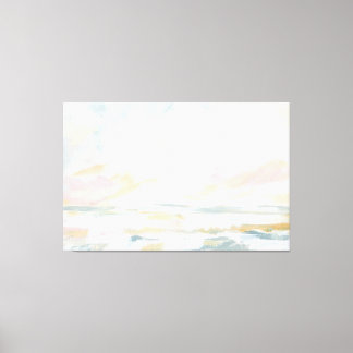 Blush Pink Beach Seascape Fine Art Canvas Print