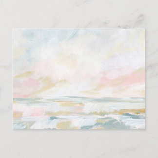 Blush Pink Beach Seascape Fine Art Postcard