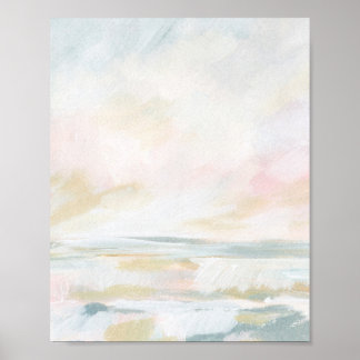 Blush Pink Beach Seascape Fine Art Print