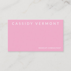 Blush Pink Beauty Makeup Professional Business Card
