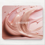 Blush Pink Beauty  Mouse Pad<br><div class="desc">Custom Blush Pink Mouse Pads with your Name or Text. Add a stylish touch to your workspace with this elegant blush pink custom mouse pad featuring a soft cosmetic-inspired texture design. The modern and feminine look brings a warm, creative atmosphere to any desk while keeping your workspace organized and professional....</div>