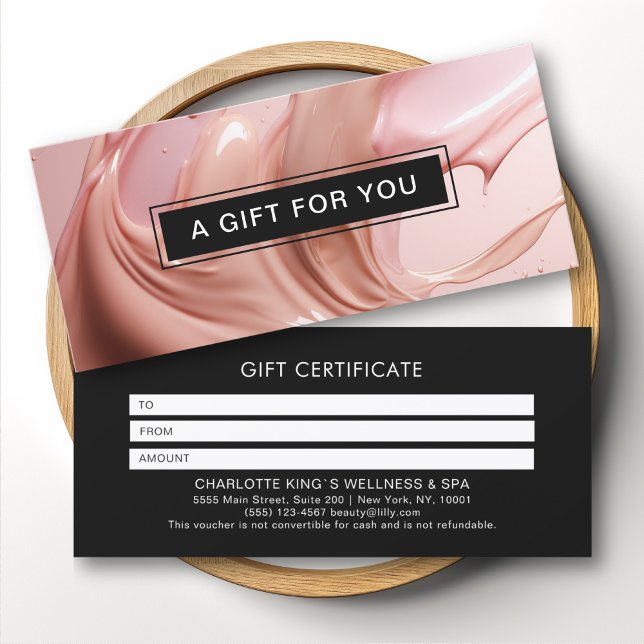 Blush Pink Beauty Salon Gift Certificate (Blush Pink Beauty Salon Gift Certificate)