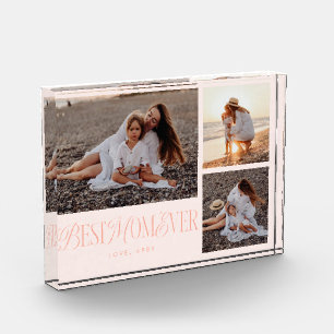 Blush Pink Best Mum Ever Collage Photo Block