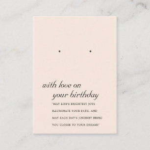 BLUSH PINK BIRTHAY FRIEND EARRING DISPLAY CARD