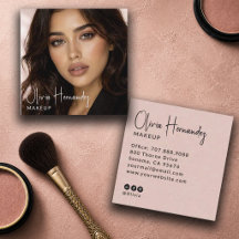 Blush Pink Black Script Photo Makeup Artist