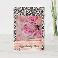 Blush Pink Black White Leopard Print     
