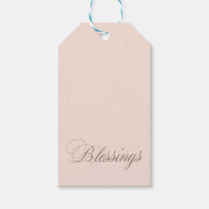 Blush Pink Blessings Colour F8E3DA  Gift Tags