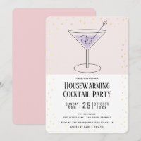 Blush Pink Block Housewarming Cocktail Party