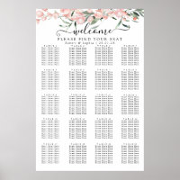 Blush Pink Bloom Seating Chart