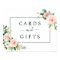 Blush Pink Bloom Wedding Cards and Gifts Sign