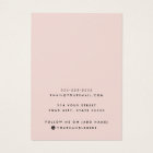 Blush pink border logo earring display card