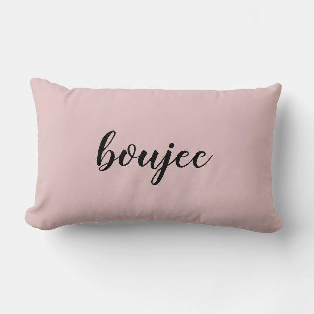Blush Pink Boujee Lumbar Cushion (Front)