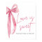 Blush Pink Bow Love is Sweet Treat Favour Sign