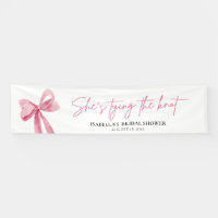Blush Pink Bow She's Tying the Knot Bridal Shower