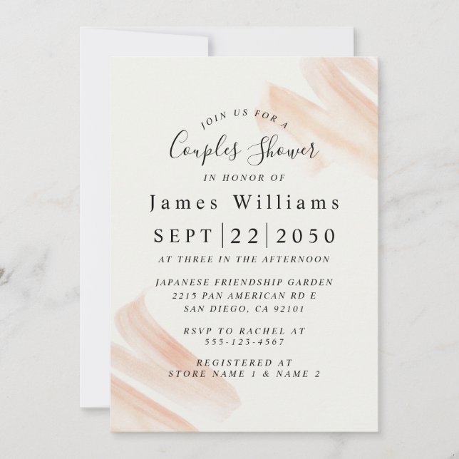 Blush Pink Bridal Shower  Invitation (Front)