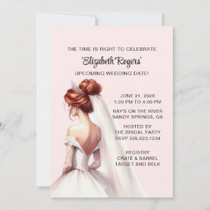 Blush Pink Bridal Shower Invitation