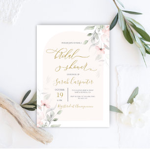 Blush Pink Bridal Shower Invitation