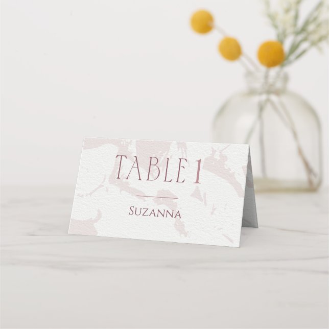 Blush Pink Bridal Shower Place Card (Front)
