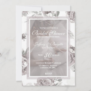Blush pink bridal shower save the date announcement