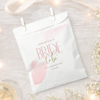 Blush Pink Bride to Be Bridal Shower Favour Bags