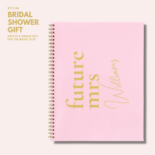 Blush Pink Bride to Be Notebook Personalized
