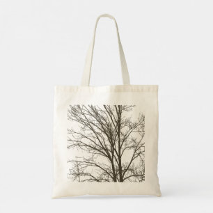 Blush Pink Brown Tree Branches Tote Bag