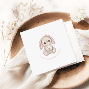 Blush Pink Bunny Girl Baby Shower Paper Napkin