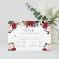 Blush Pink Burgundy Floral Elegant Script Wedding