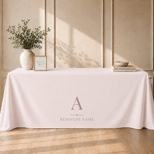 Blush Pink Business Branded Table Banner Tablecloth