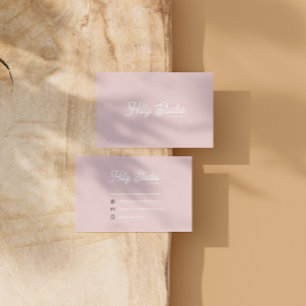 Blush Pink Business Card Template, Editable Printa