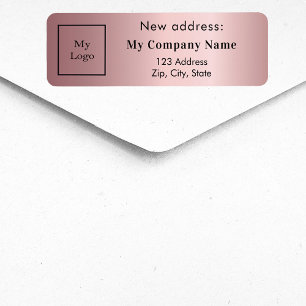 Blush pink business logo moved new return address