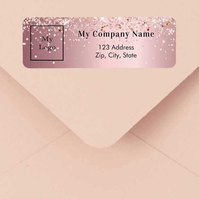 Blush pink business logo return address (Creator Uploaded)