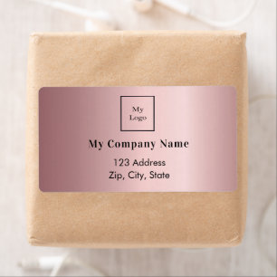 Blush pink business logo return address