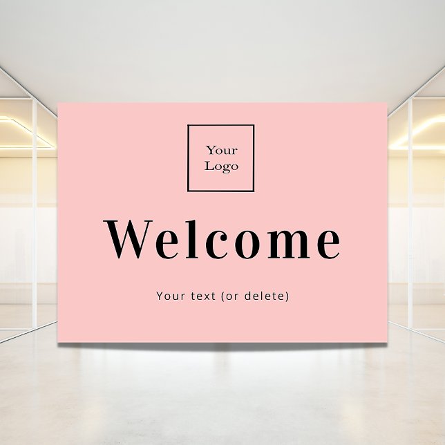 Blush pink business logo welcome (Creator Uploaded)