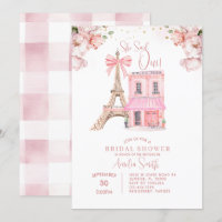 Blush Pink Cafe Paris Bow Eiffel Bridal Shower